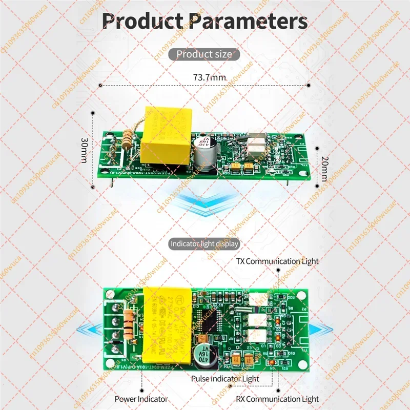 PZEM-004T 100A AC Power Meter Module with Open CT TTL Serial Energy Monitor for Arduino