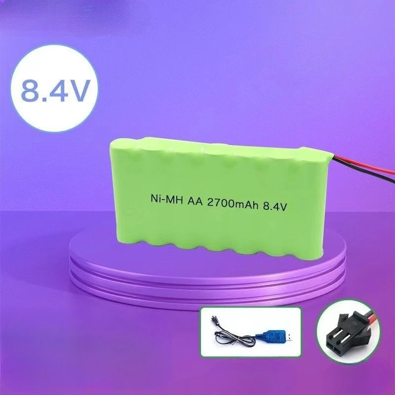 8.4V 2700mah High Capacity NI-MH AA Rechargeable Battery Pack for RC Toys Car Tanks Trains Robot Boat Gun Tools Parts Aa Battery