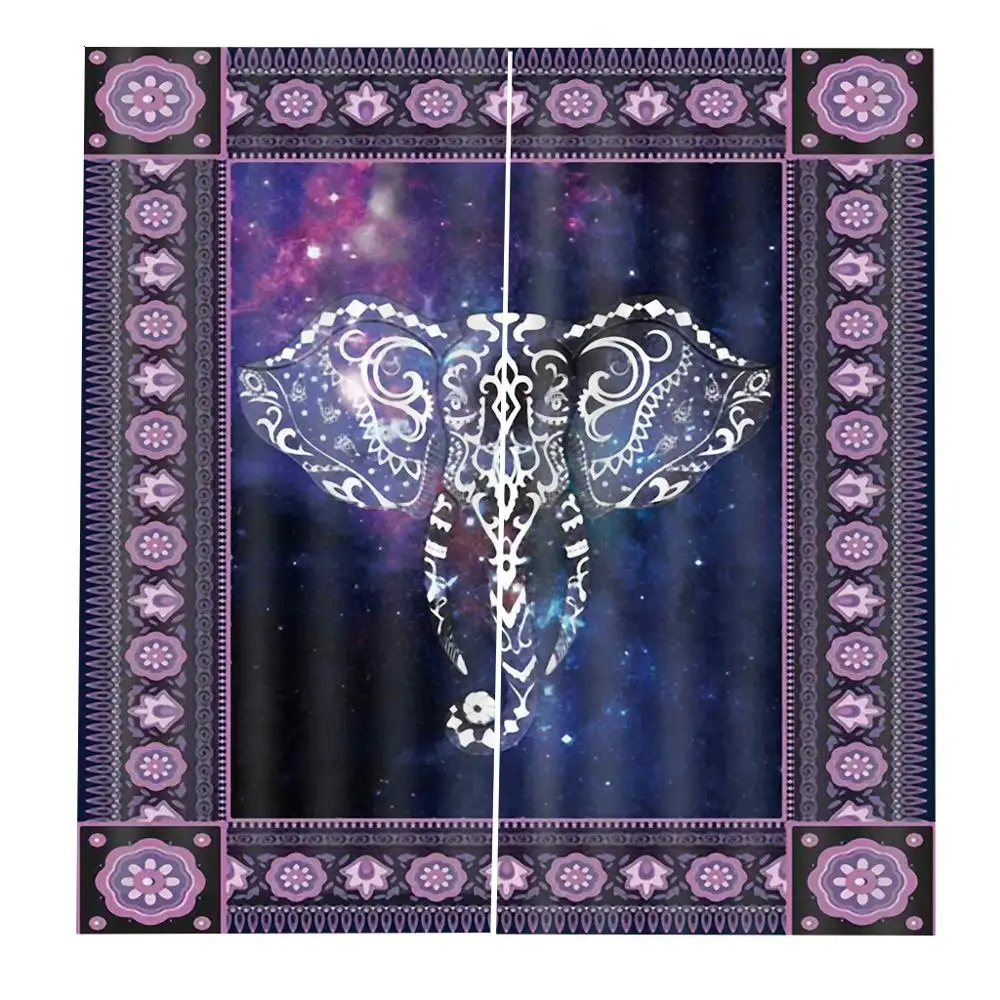 elephant curtains European 3D Curtains angel design Curtains For Living Room Bedroom