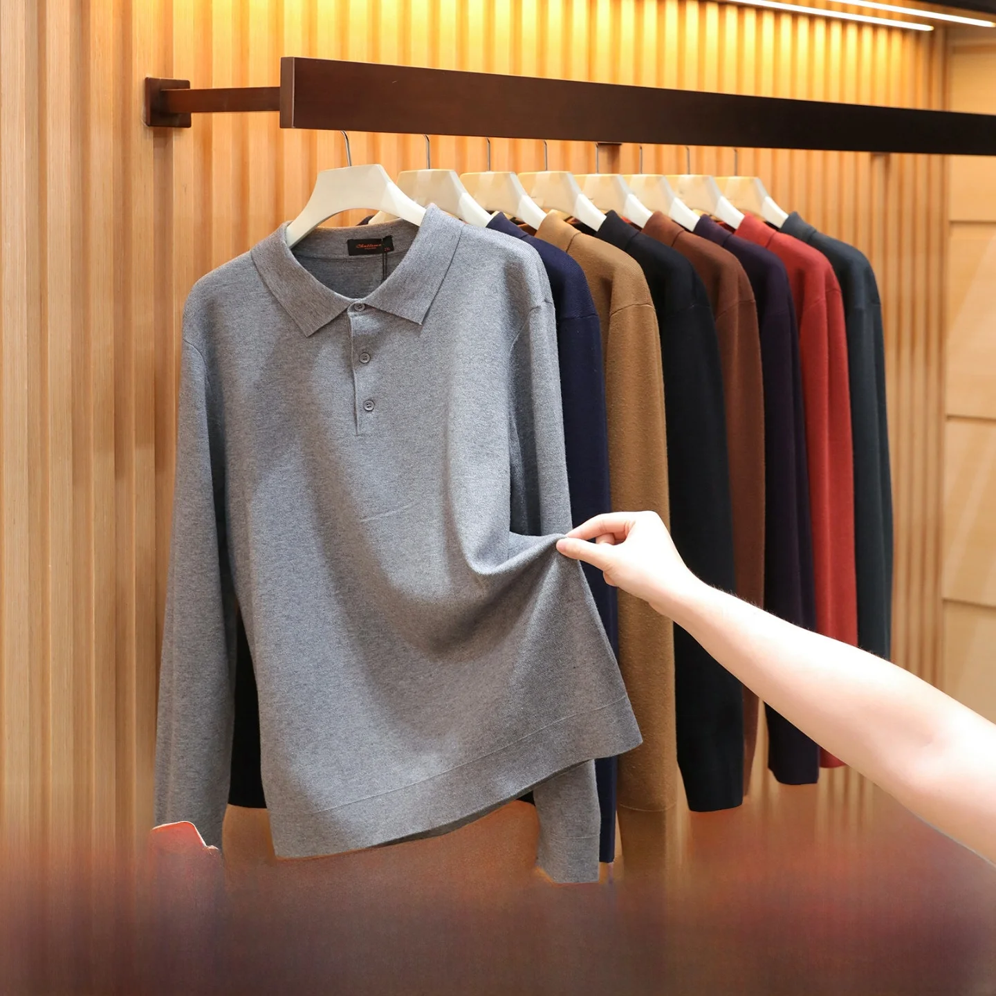 

Вязаный свитер Camere Blend, 480 г, мягкая тонкая текстура, мужской повседневный свитер с длинным светом и отложным воротником, теплый, дышащий