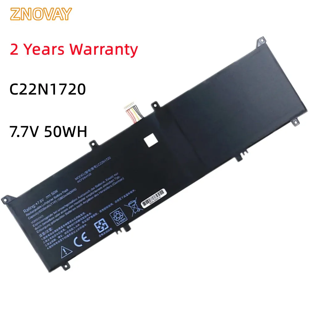 

ZNOVAY C22N1720 C22PYJH 7.7V 50Wh Laptop Battery For ASUS ZenBook S UX391 UX391U UX391UA UX391UA-xb71 UX391UA-xb74t