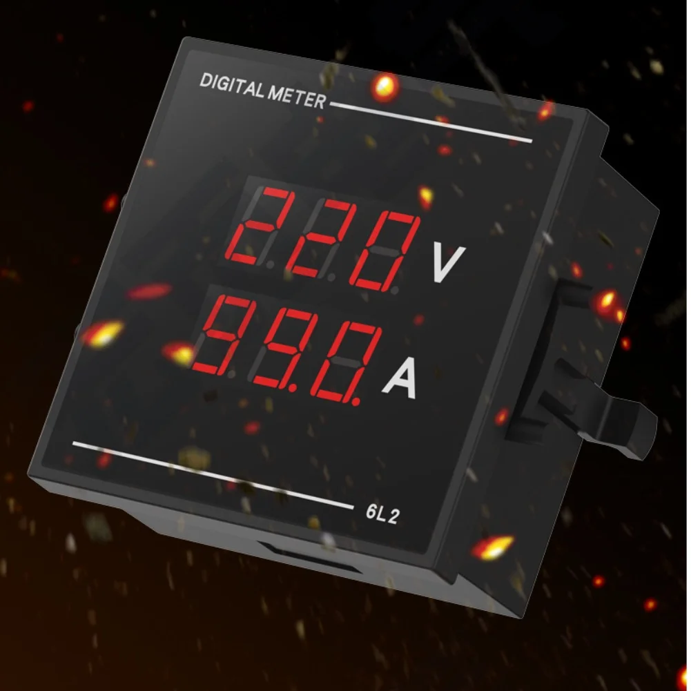 AC Panel Voltage Current Meter Frequency Monitor LED Screen With Concise Layout Efficient At-a-glance Monitoring