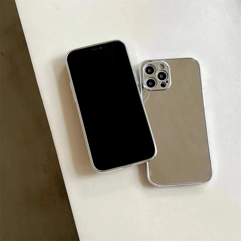 For iPhone 14Promax 2023 New Ins Net Red Simple Mirror Case 14Pro 13Promax 12 11 Xsmax Xr X Xs 7 8Plus