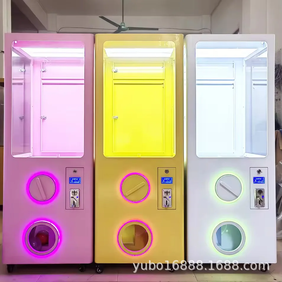 Large Gashapon Vending Game Machine, Supports 90-120mm Capsules, Multiple Colors & Sizes Available