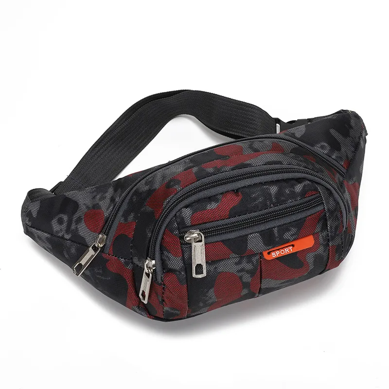 Camouflage Print Men Waist Bag Pack Purse Casual Large Phone Belt Bag Pouch Women's Canvas Travel Phone Bag Fanny Banana Bag Hip