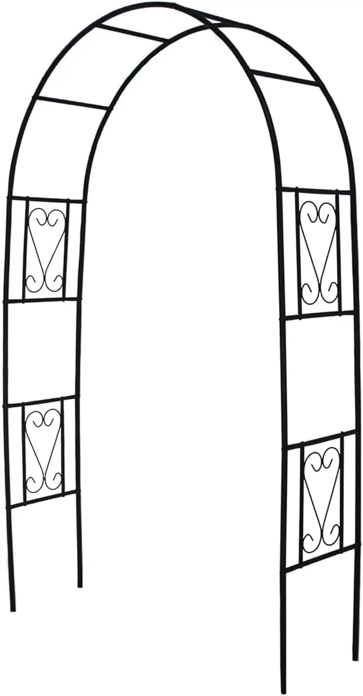 

Iron Pergola Arbor Practical, Garden Arbor Arch, Metal Trellis Archway for Climbing Plants Rose Grape Vines, Pergola Decoration