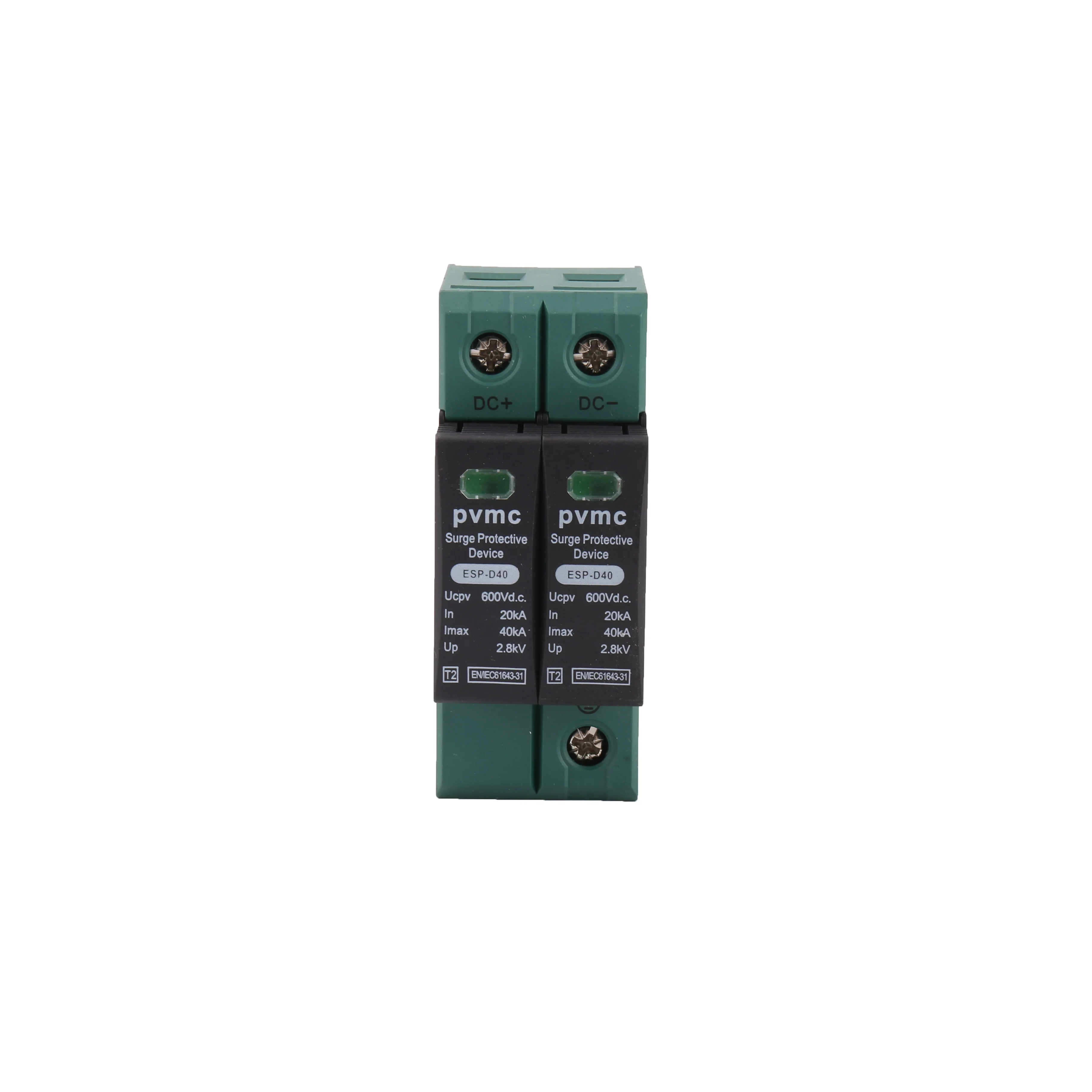 Photovoltaic solar DC surge protector 40KA DC600V/1000V surge lightning protection switch combiner box