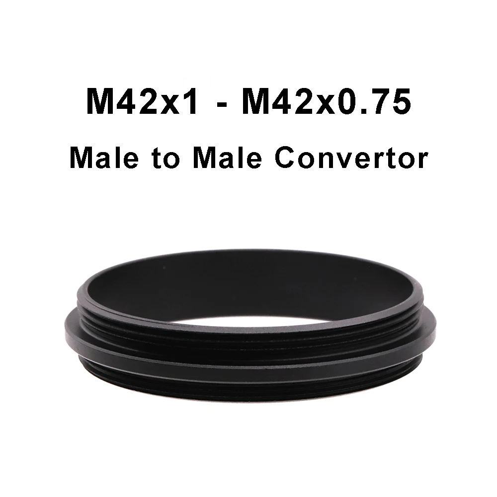 M42 x 0,75 – M42 x1 42 mm Stecker auf Stecker Konverterring-Adapterring für Filter für Teleskope