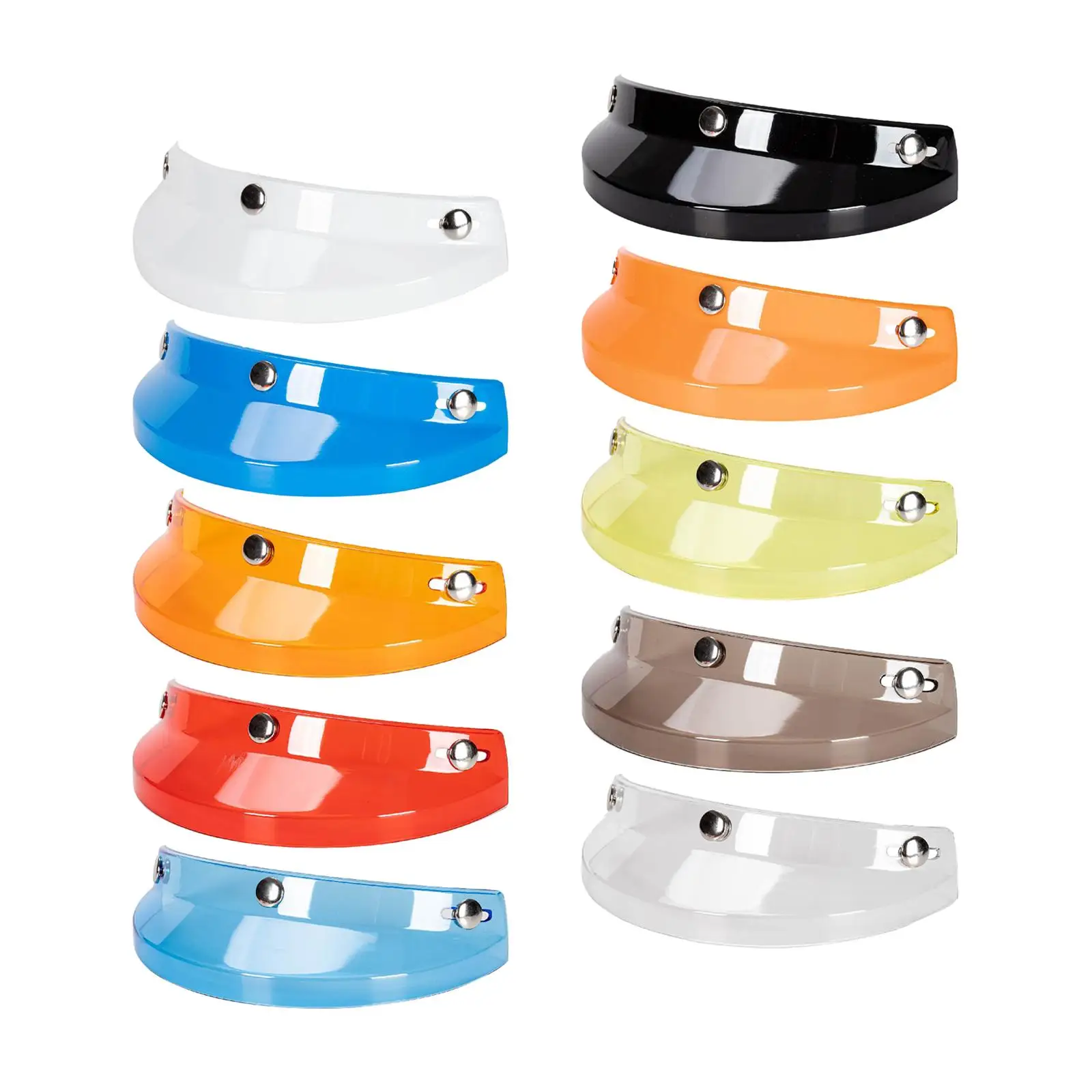 

Helmet Visor 3 Snap universal Shade Protector for 3/4 Helmets Half Helmets Direct Replaces Spare Parts Accessories