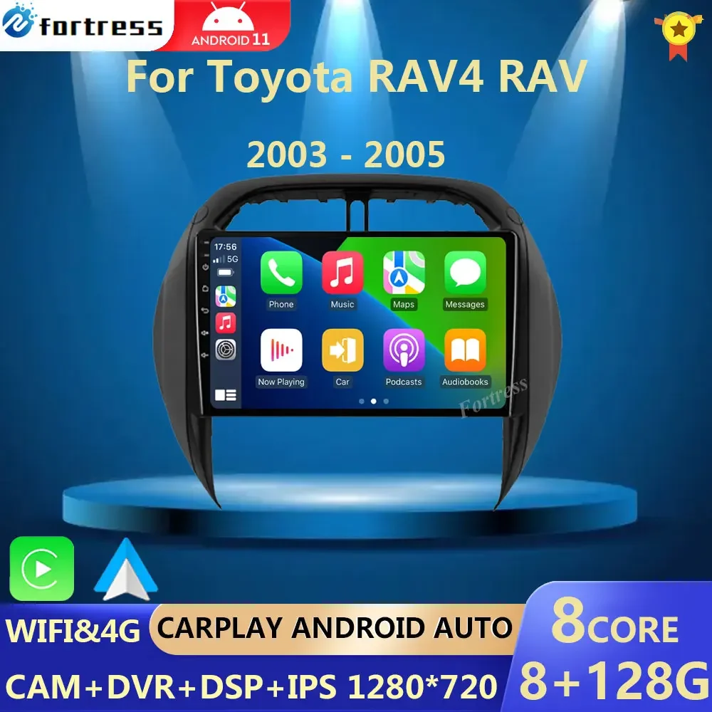 

Android Auto Radio For Toyota RAV4 RAV 4 2003 - 2005 DSP Carplay GPS Navigation Multimedia Video Player Stereo 2din DVD