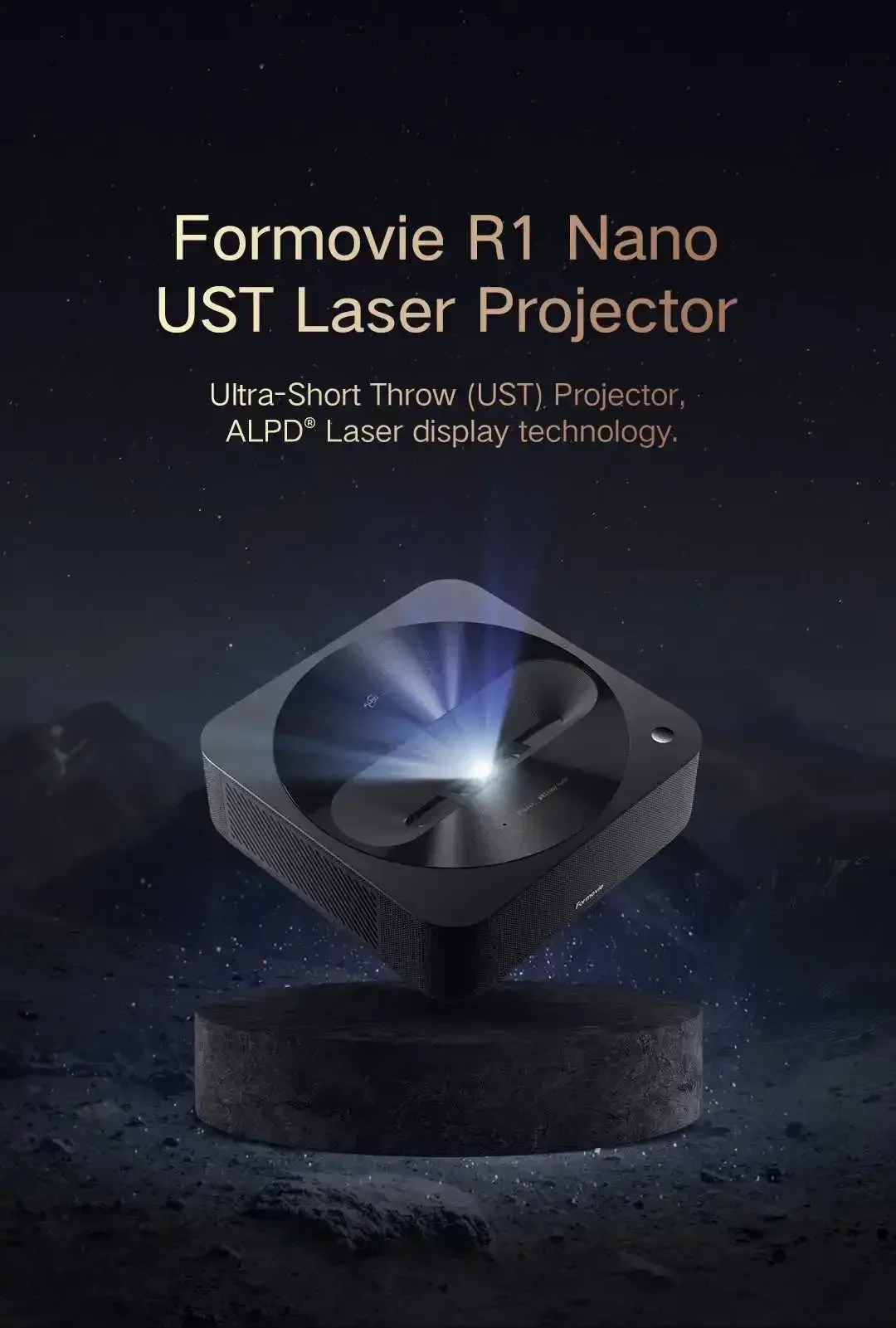 Peak Mi R1 Nano  Short Focus lase Projector for Home Wall Mounted Projection  Close ( 90 New)