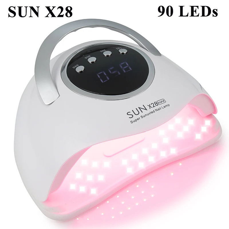 SUN X30MAX 90LED UV Lampada per unghie a LED per l'essiccazione dello smalto gel con display a LED Lampada per manicure professionale Asciugatrice per salone Strumento per uso domestico