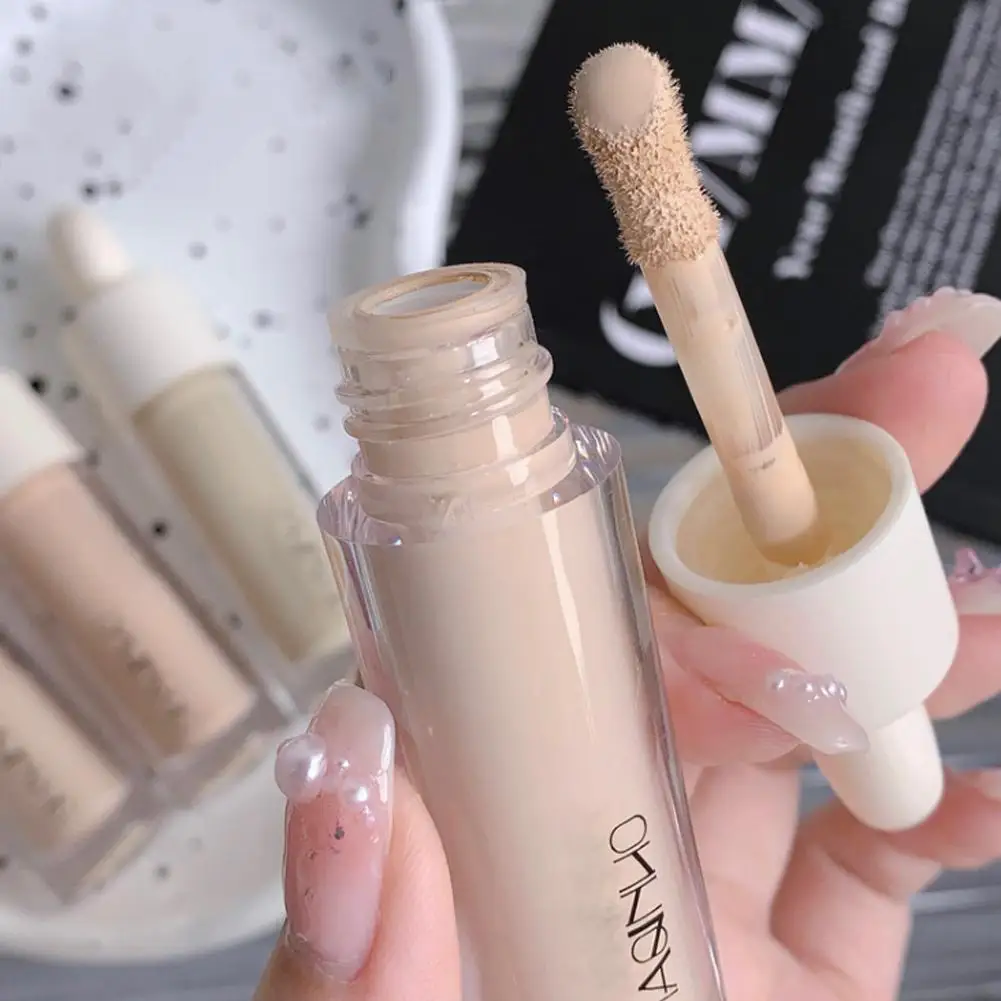 Hoog Bedekkende Concealer Crème Textuur Bedekt Acne Markeert Donkere Kringen Gezicht Make-Up Vloeibare Concealer Blijvende Helderder Gezicht Cosmetica