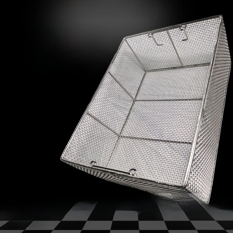 

Stainl Steel Sanitizing Basket High Temperature Metal Net Basket for Cleaning And Sterilizing Kitchen Utensils And Fruit B...