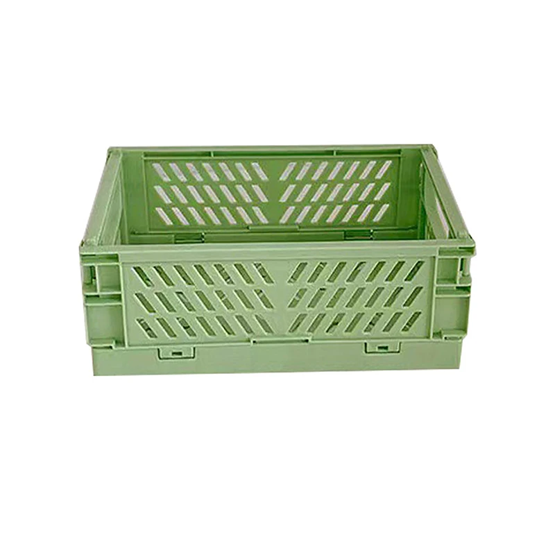 Desktop Holder Home Use School Desk Storage Box Collapsible Crate Plastic Folding Storage Box Basket Utility Cosmetic Container