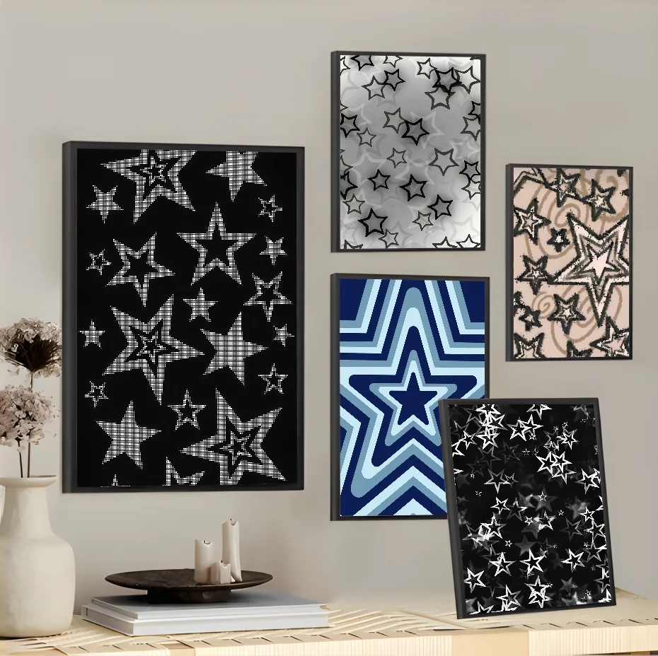 

Star Fashion Luxury Girl Gift Cool Poster Sticky Wall Art Printing Waterproof Home Living Bed Room Bar Aesthetic Decor