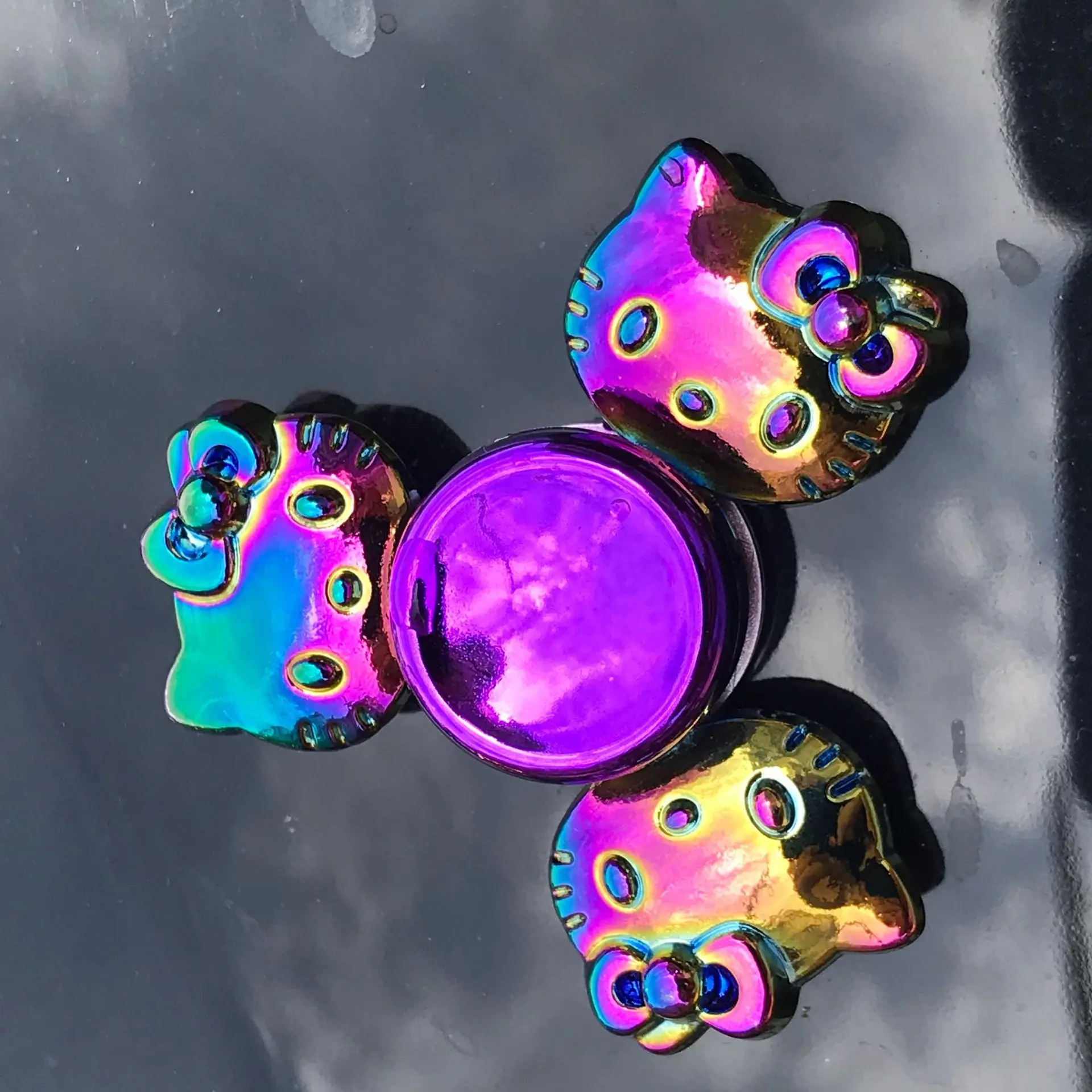 Arco Iris Fidget Metal Spinner colorido dedo Spinners mano de alta velocidad Fidget juguetes para aliviar la ansiedad del estrés para adultos