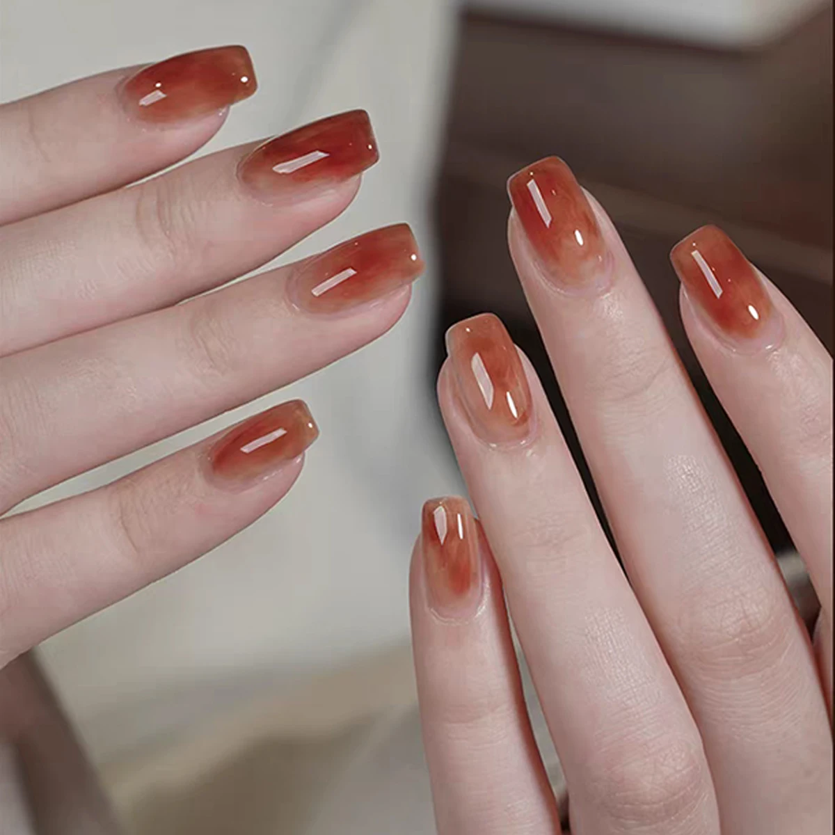 1개 ZH 가을 차색 유리 갈색 짙은 녹색 젤 네일 폴리시 2025 신제품 크리스마스 다용도 네일 젤