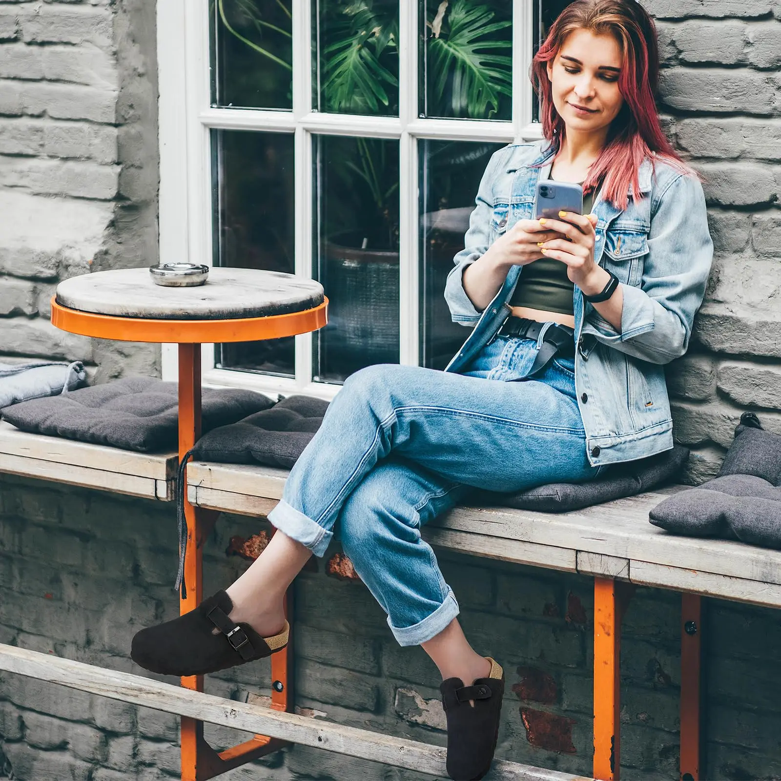 Evshine Heren Koe Suède Klompen met Steunzool Lederen Muilezels Comfort Mode Aardappel Schoen Dames Kurk Voetbed Echt Suède Klompen