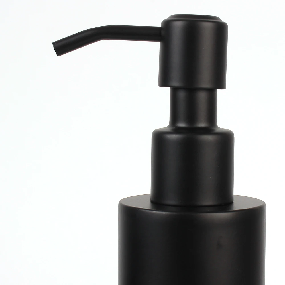 Bathroom Accessories Tower Shampoo Dispensers Soap and Lotion Dispenser Stainless Steel Wall Mounted Black Hand Press