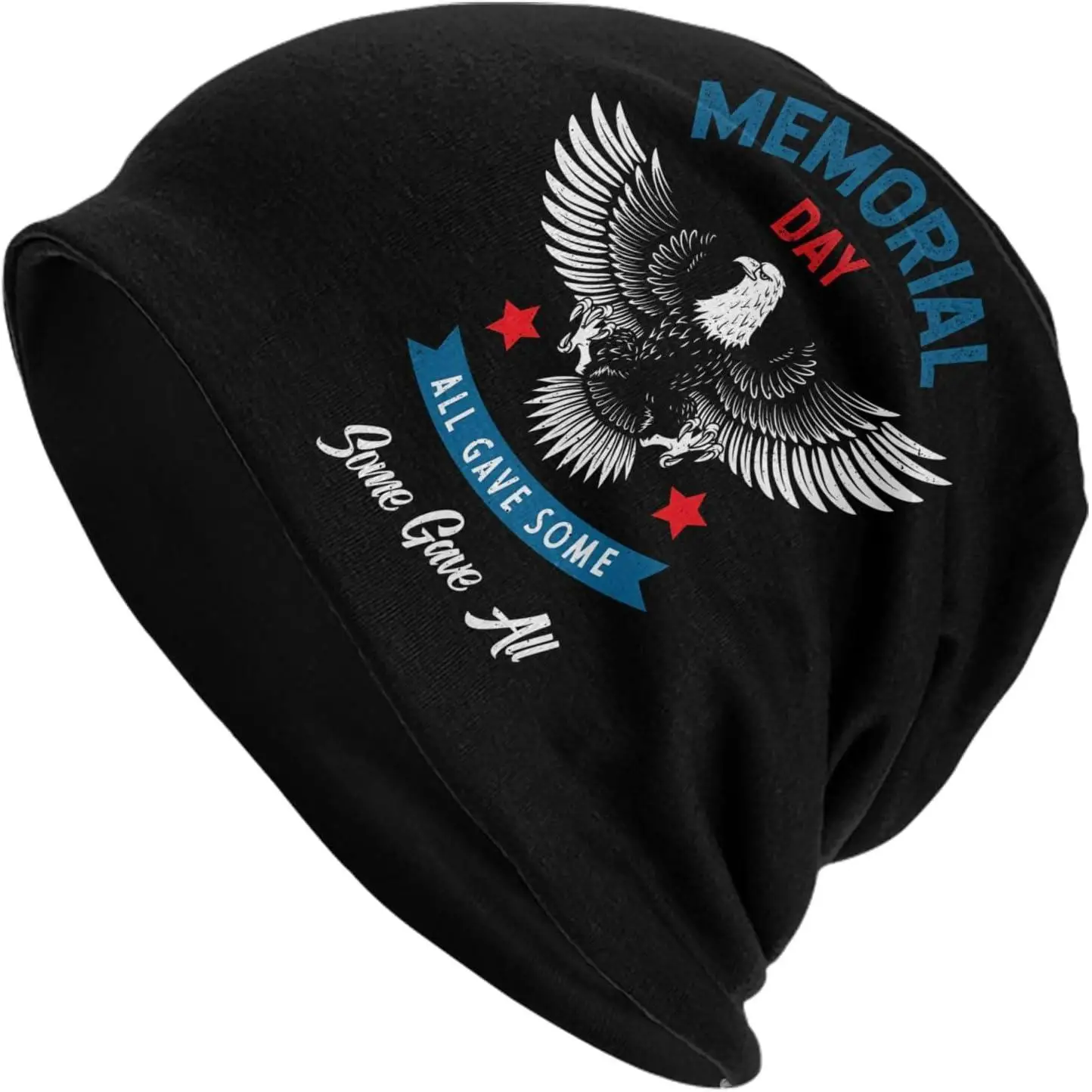 All Gave Some Gave All Memorial Day Шапка-бини с напуском Вязаная шапка Мягкая теплая шапка с манжетами Летняя шапка с черепом