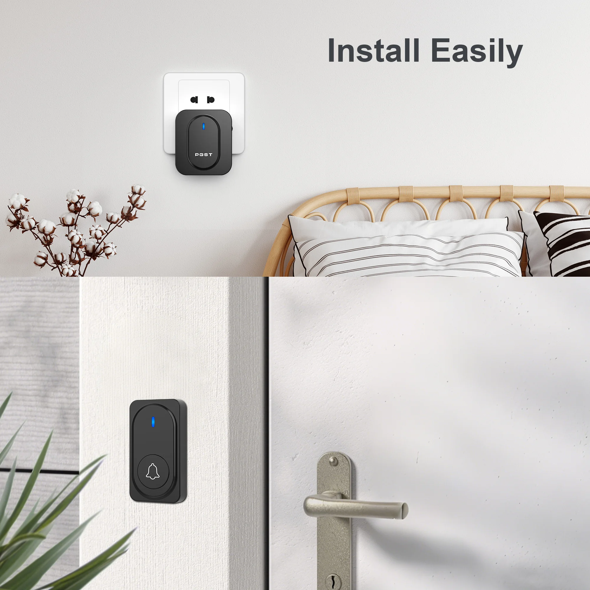 PGST 무선 스마트 도어벨 433MHz 1:1 장거리 - Home Security Ring 리뷰 및 가격