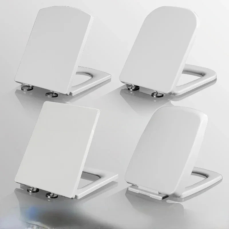 Toilet seat PP Square shape Quick Release soft Close lid Length 430mm to 455mm Width 355mm to 365mm GBP17291PF