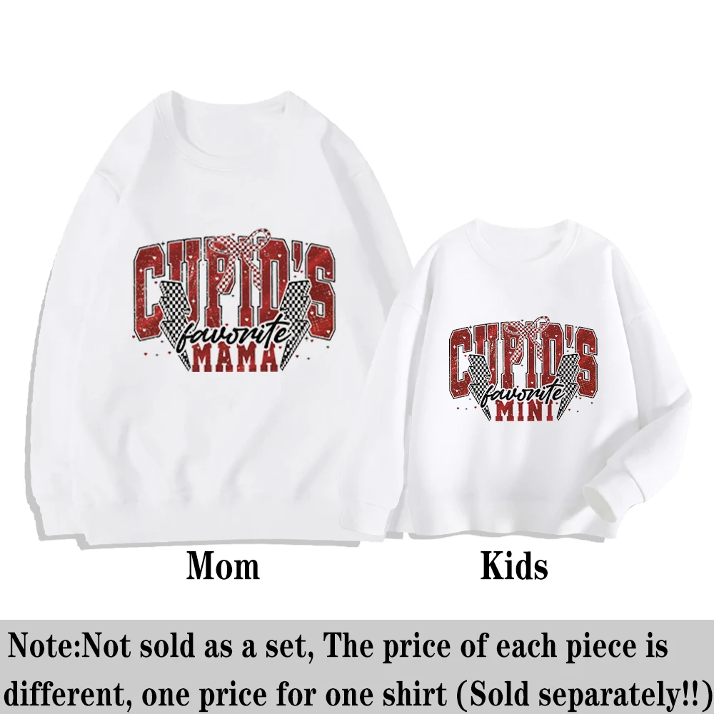 Cupid's Favorite Mama & Mini Valentines Matching Sweatershirt Clothing Mommy Kids Sweaters New Mom Gift Valentine’s Day Shirt