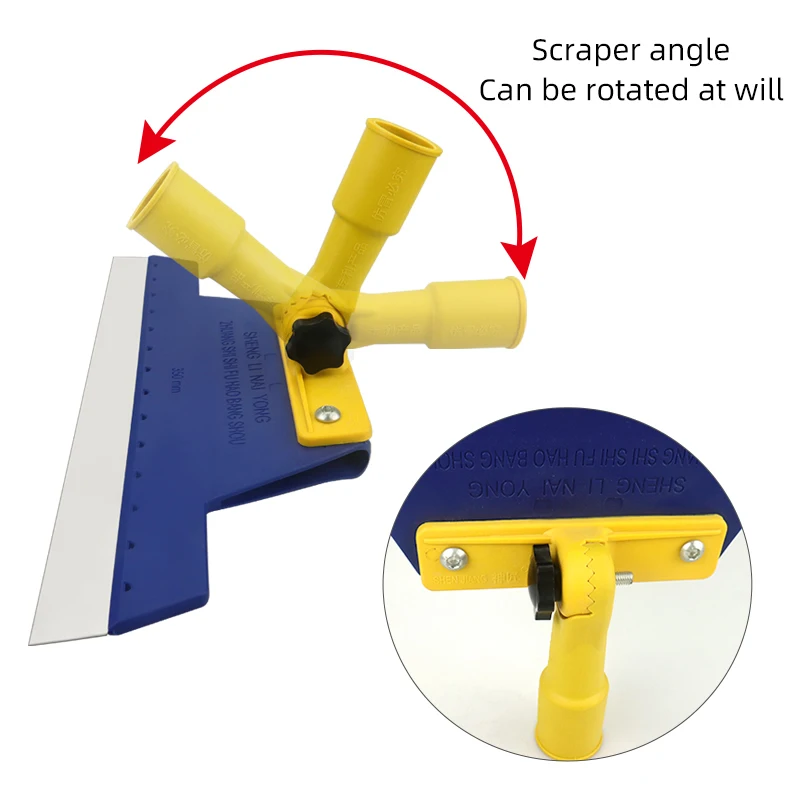 Drywall Smoothing Spatula Flexible Blade 34cm Spatula With 1.1/1.4 /1.7M Extension Rod For Wall Tools Painting Skimming