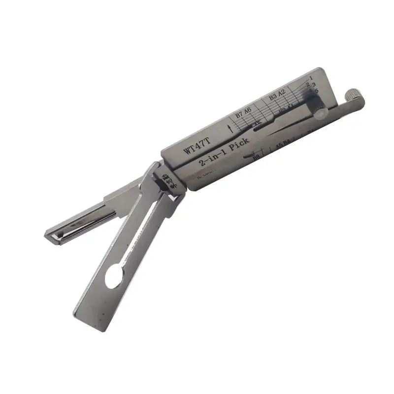 Original Lishi WT47T 2 in 1 Lock Pick Decoder Ignition Car Door Open for BAIC Senova Model Vertical Milling view 3