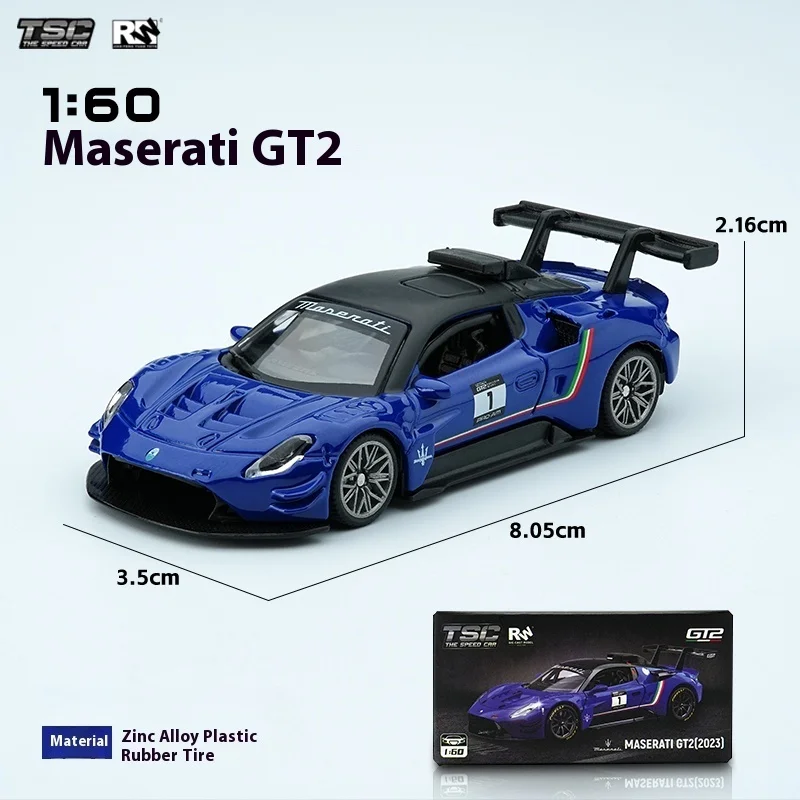 

TSC The Speed Car 1:60 Alloy Car Model Maserati GT2 Sports Car Model Simulation Toy Car Desktop Ornament Car Model Collection