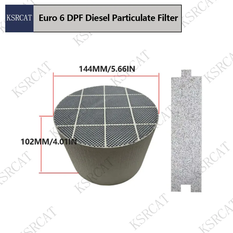 Euro 6 144*102mm High Quality Catalytic Diesel Particulate Filter Universal Purpose Truck Silicon Carbide DPF