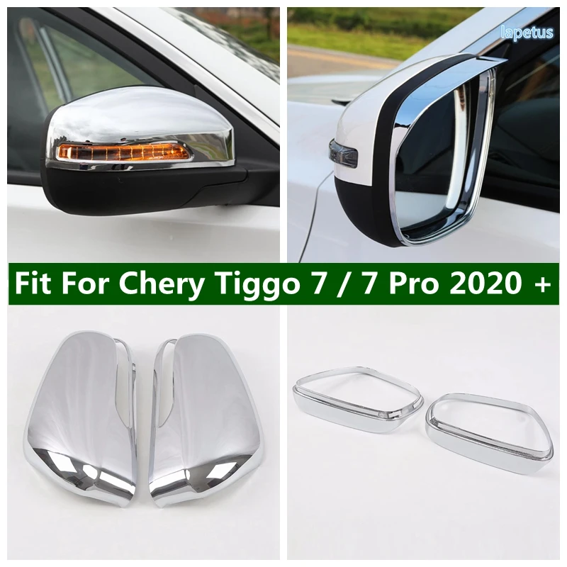 

Door Rear View Mirror Decor / Rain Shade Rainproof Blades Cover Trim For Chery Tiggo 7 / 7 Pro / 8 / 8 Pro 2020 - 2022 Chrome