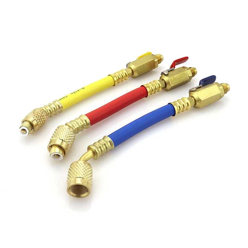 R410 High Pressure Charging Hose With Ball Valve R410-RV/YV/BV Fluoride Tube