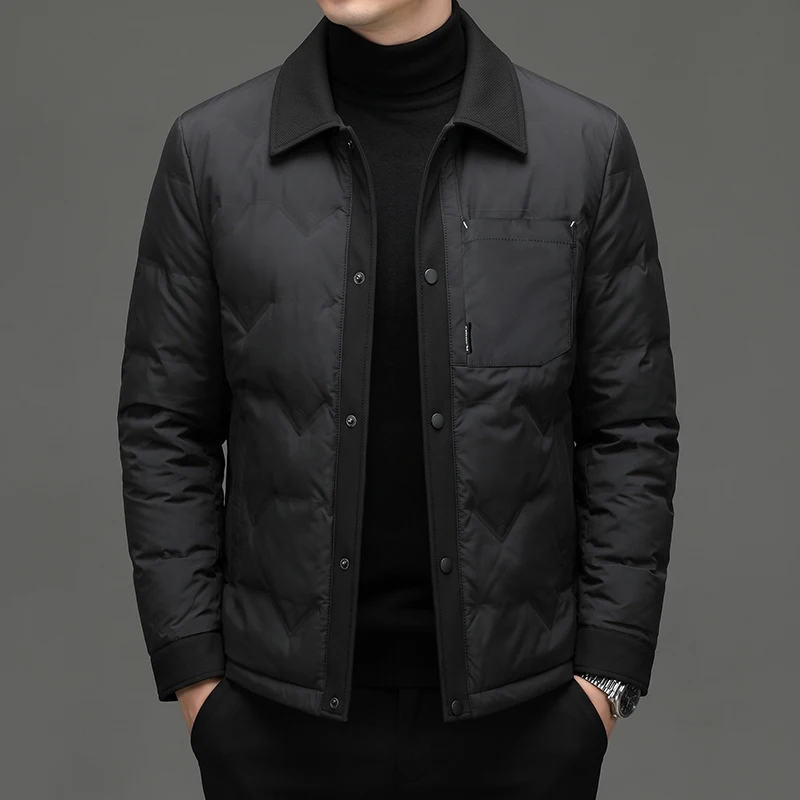 2026 Winter New Style Business Casual Men's Lapel Down Jacket Coat