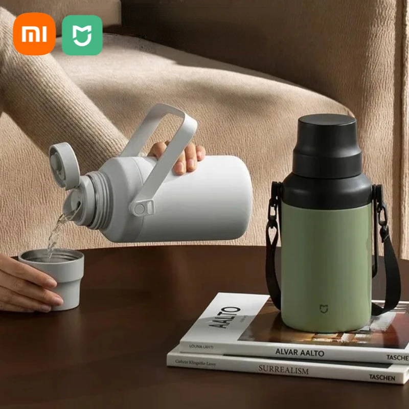 New Xiaomi MIJIA 1L Insulated Vacuum Water Cup High-capacity 316 Stainless Steel Liner Long-Lasting Lock Cold 24 Hours Keep Warm