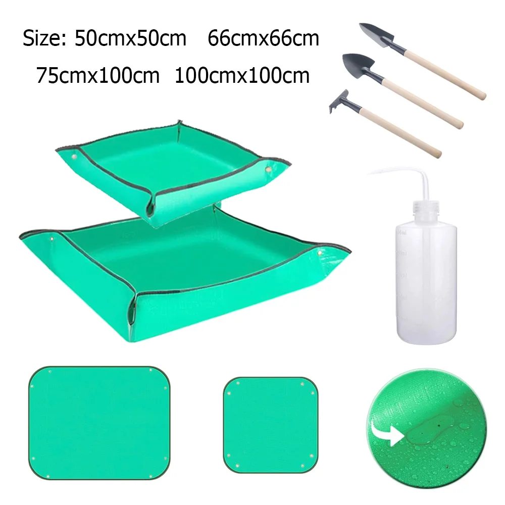 

1pcs Plant regeneration mat Waterproof transplant mat Portable square foldable and easy to clean succulent transplant mat