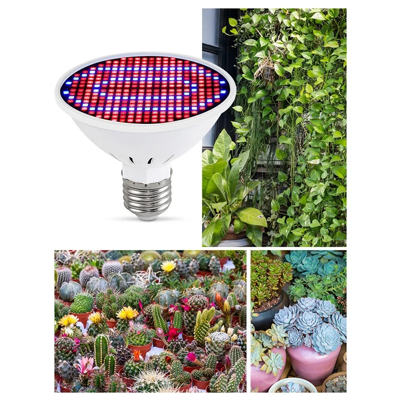 ABKO-E27 300Leds Plant GrowโคมไฟLed Full Spectrum Growthหลอดไฟต้นกล้าดอกไม้Phytoโคมไฟสําหรับในร่มพืชHydroponic