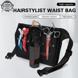 Bolsa de tijera de barbero, estuche de artículos de peluquería, Clips, funda de peine, bolsas de cintura, cinturón, bolsa de cuero, accesorios de herramientas de salón