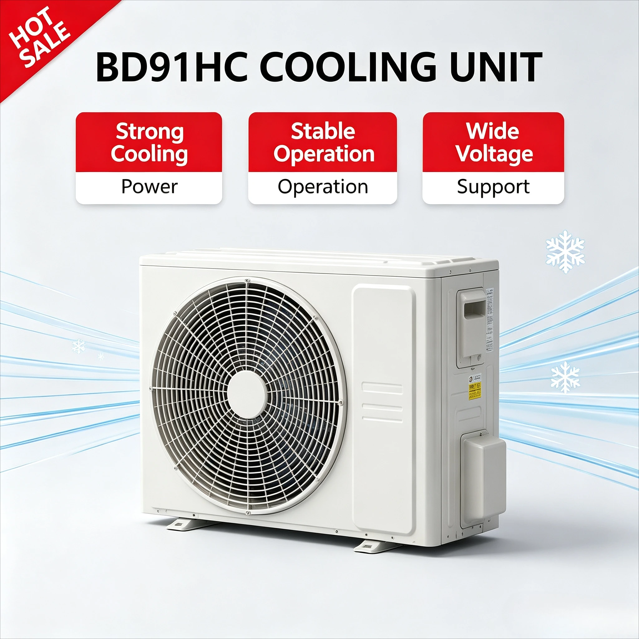 BD91HC 12V 24V DC Compressor Unit R134a, Refrigeration Cooling System for 600L Fridge Freezer, Optional Temperature Controller