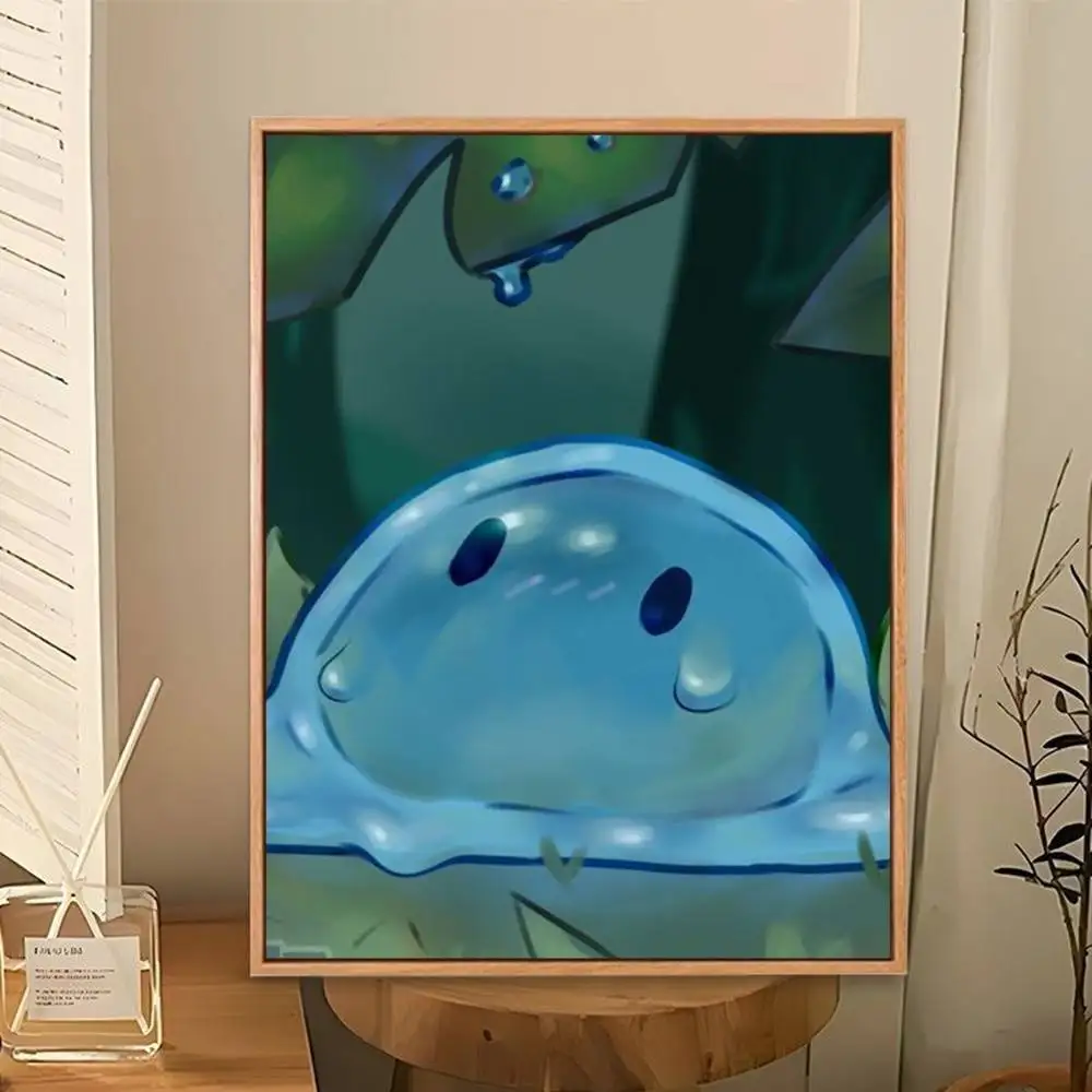 cute Naughty Slime Rancher  Poster Perfect Space Sticker Self Adhesive for Office Home Theater Wall Art Decor Fancy Gift