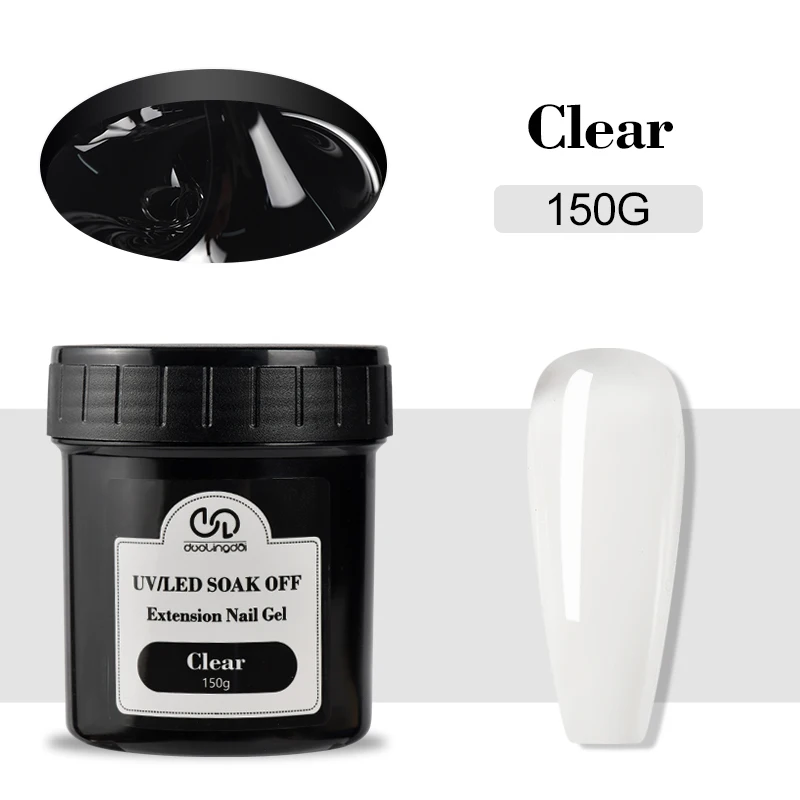 LED & UV Aufbaugel - 150g Nagelverlängerung für Professionelle Salons, Gel-Builder für Nägel, Hartgel für DIY Nagelkunst-Zubehör