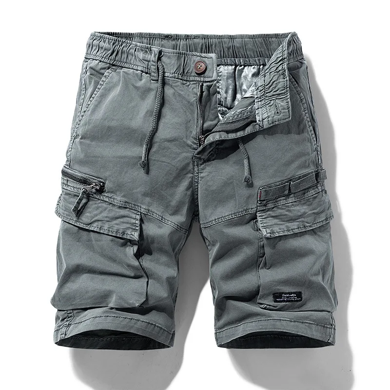 Men's Tactical Cargo Shorts 2025 Summer Fashion Functional Multi Pockets Shorts Hip Hop Streetwear Cotton Knee Length Pants