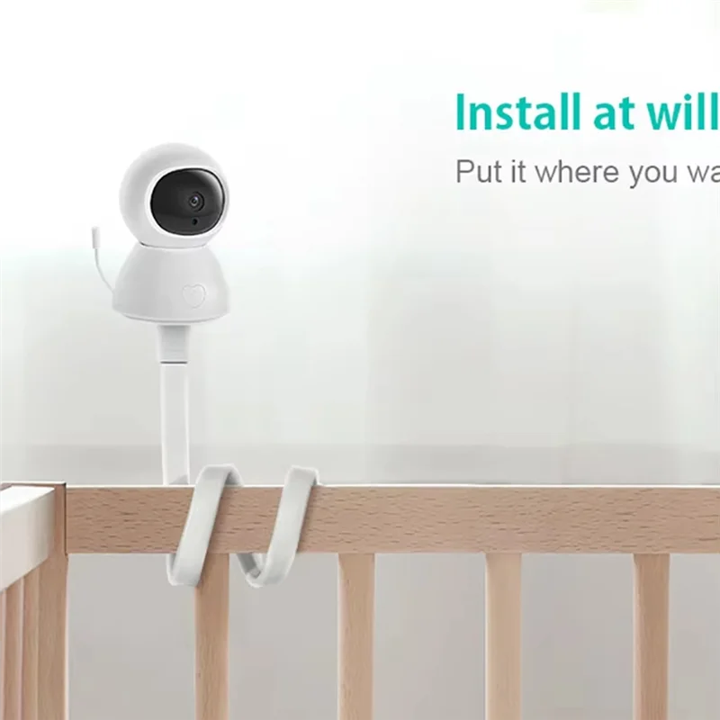 B92B-Gooseneck Camera Holder Baby Monitoring Bracket 1/4 In Thread Punch-Free Camera Bracket For Indoor Use