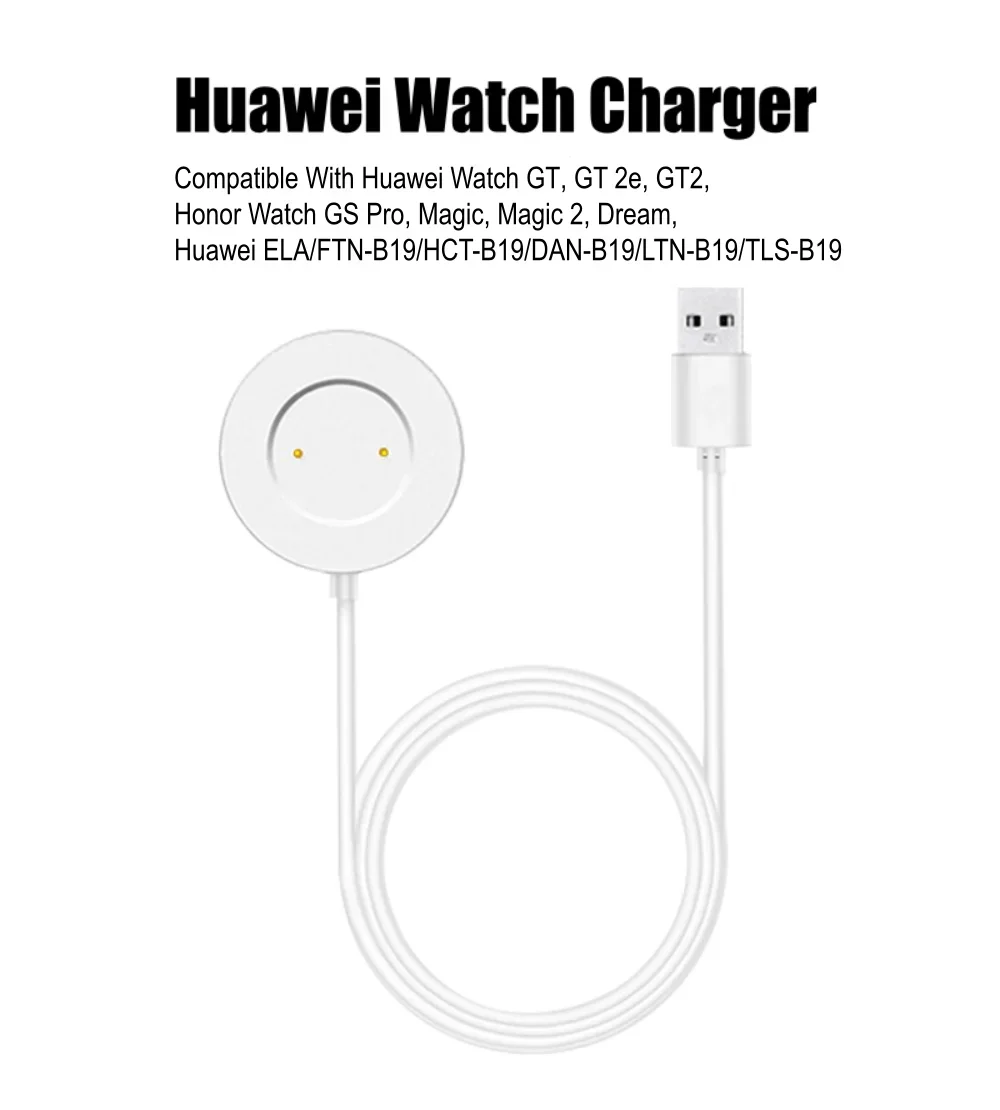 

Универсальная магнитная зарядная база для Huawei Watch GT, GT1, GT 2e, GT2, Honor Watch Magic, Magic2, Dream, GS Pro, умное USB-зарядное устройство