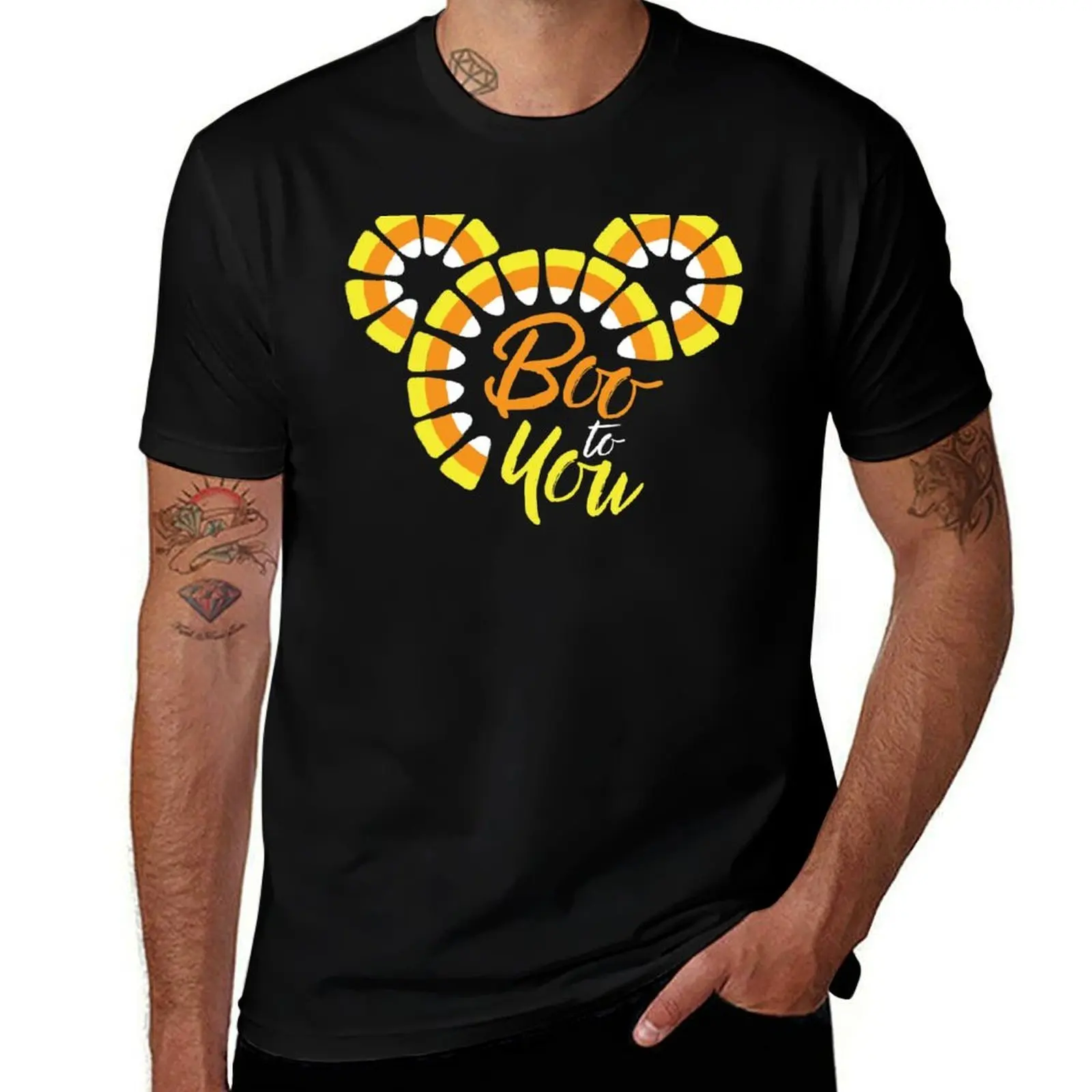 

Candy Corn Wishes Boo to You T-Shirt t shirt man casual cotton tshirt 100% T-Shirt