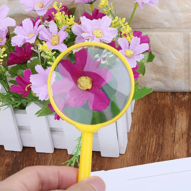 Portable Handheld Magnifier 60mm 3X Loupe Reading Glass Lens Kids Toy Seniors Birthday Present Durable