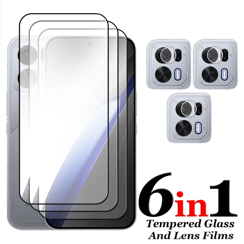 

Защитное стекло 6 в 1 для OPPO K15 Pro+ / OPPO K15 Pro Plus, закаленное стекло 2.5D, полное покрытие экрана, защитная пленка для объектива OPPO K15 Pro