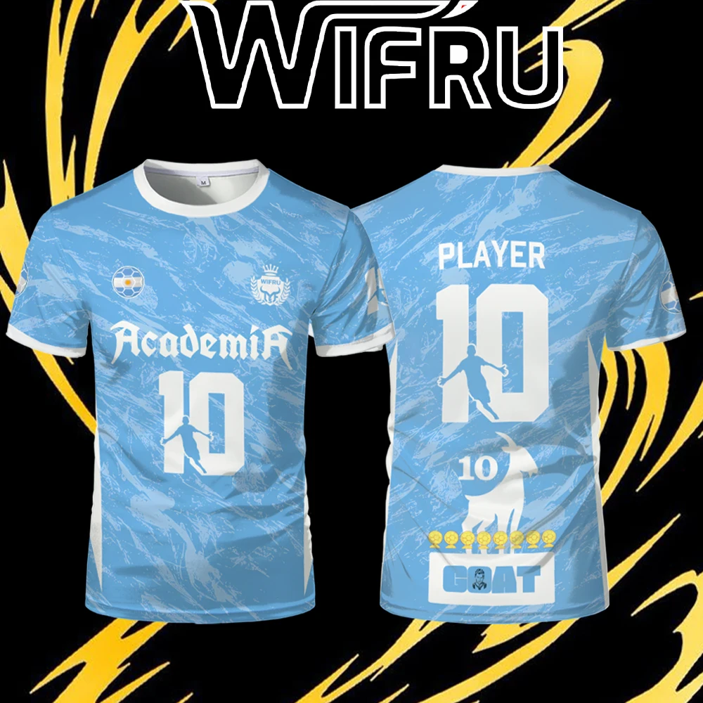

No.10 Football Jersey WIFRU Fashionable Youth Sports Training T-shirt Men's And Women's Outdoor Breathable And Quick-drying Tees