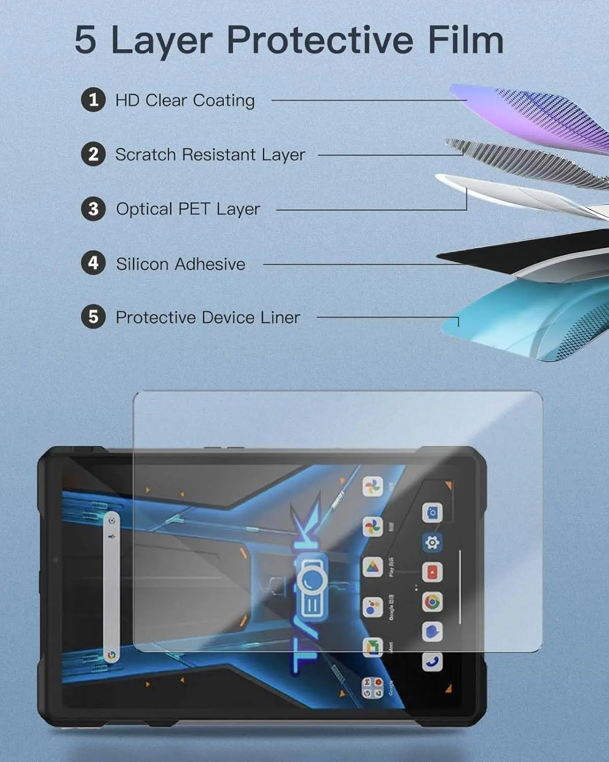 Szkło Hartowane 2.5D 9H Folia Ochronna na Ekran do 8849 TANK PAD E Unihertz / PAD Ultra 8849 Tablet 10.95 Cala — zdjęcie produktu 4